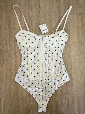 NWT x Free People Printed Night Rhythm Corset Bodysuit - Size XS